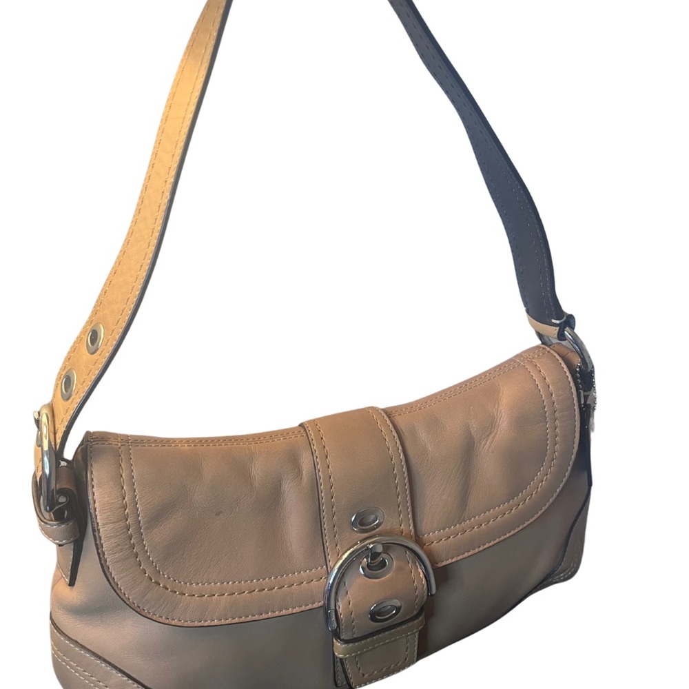 Coach Soho Camel Leather Shoulder Bag - Picture 4 of 13